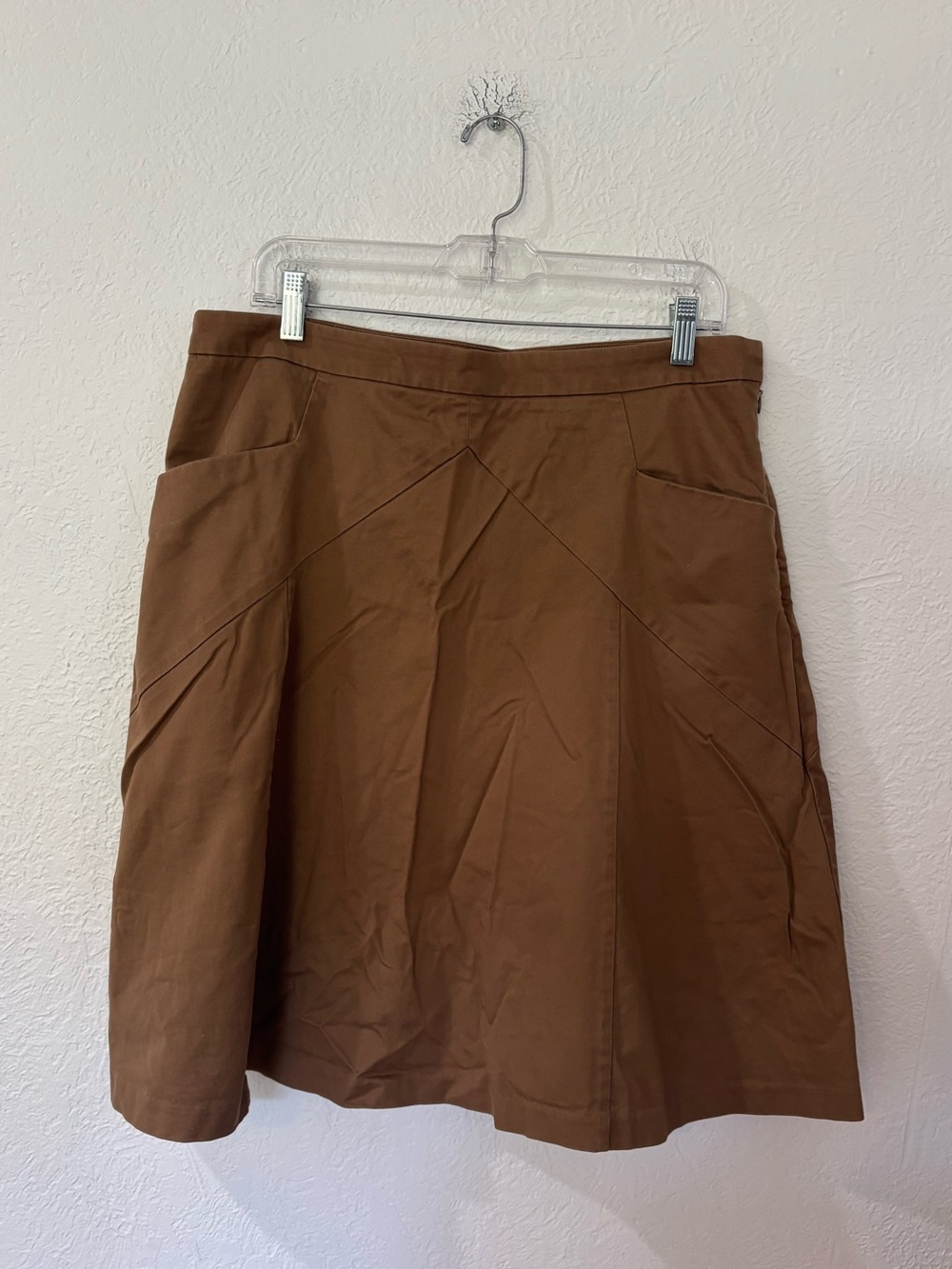 Vintage Express Design Studio Brown Knee Length Skirt